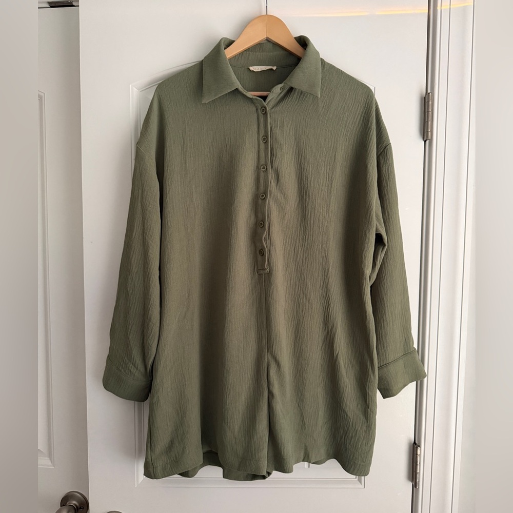 ILLA ILLA Sage Green Tunic Romper